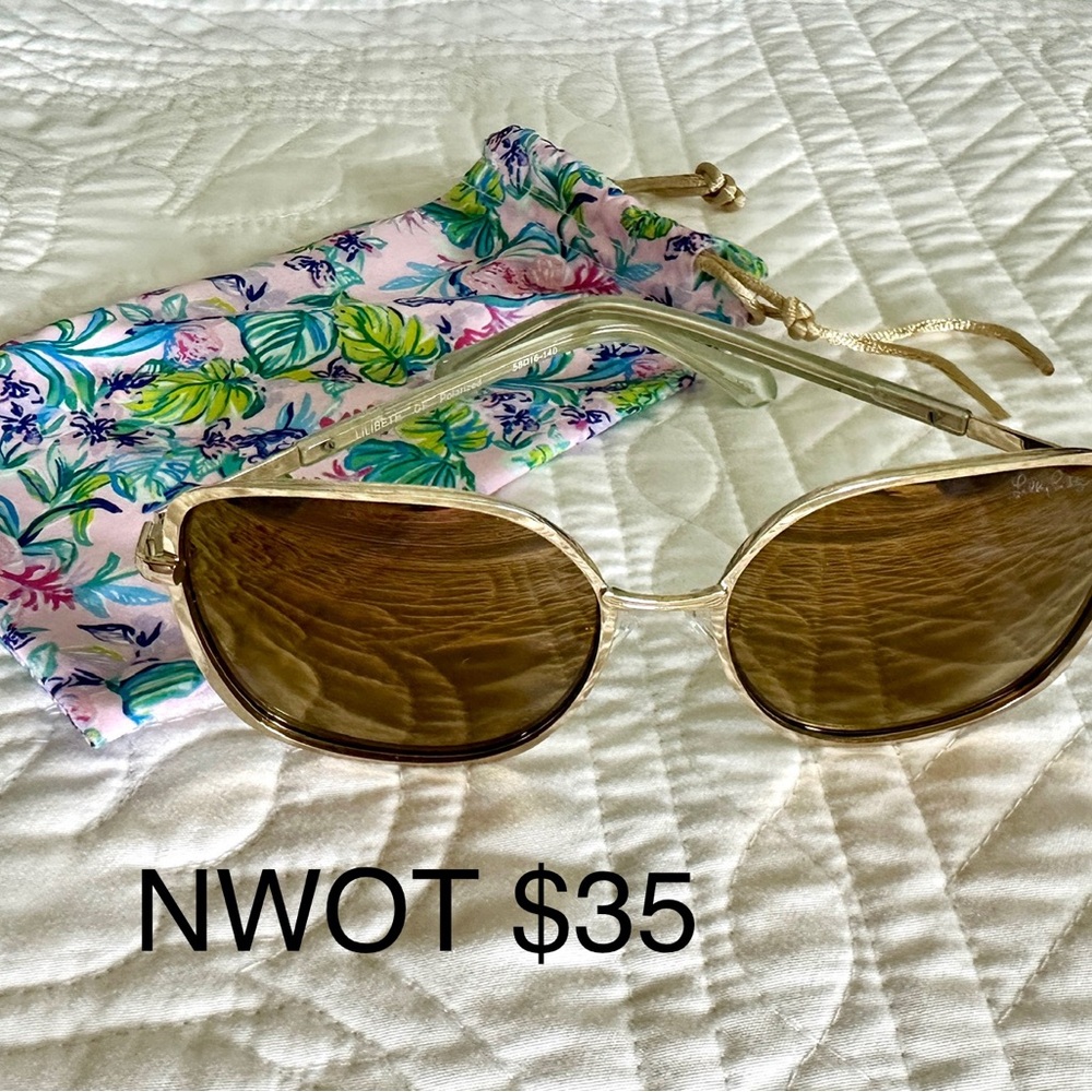 Gold Sunglasses with Brown Lenses